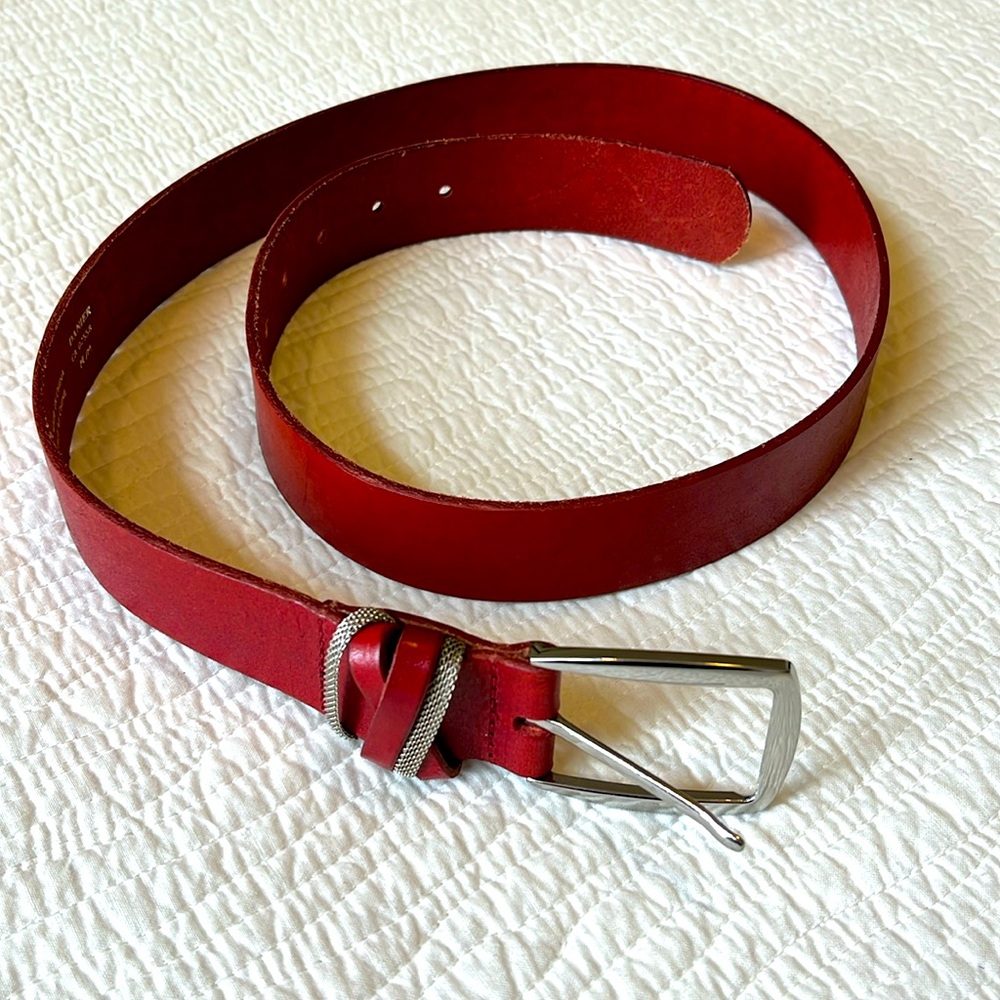 ♥️🆕 NWOT Danier Genuine Red Leather Belt